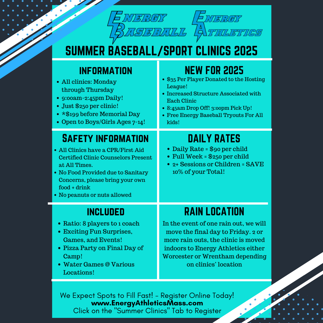 Energy Athletics Summer Clinic Flyer Details 